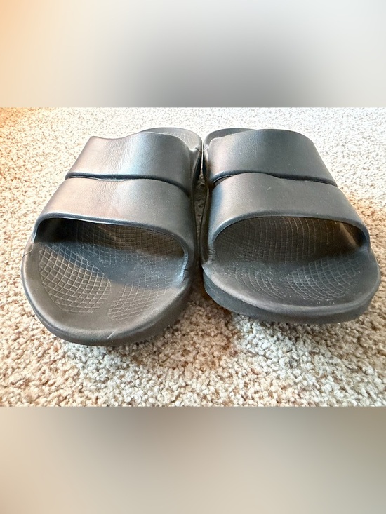 OOFOS Ooahh Mens Size 11 Women’s 13 Sport Slides Black Comfort Shoes Sandals main image 13